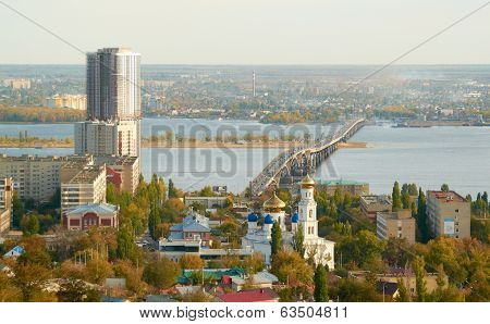 Saratov Engels bridge over the Volga