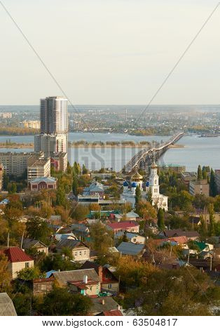 Saratov Engels bridge over the Volga