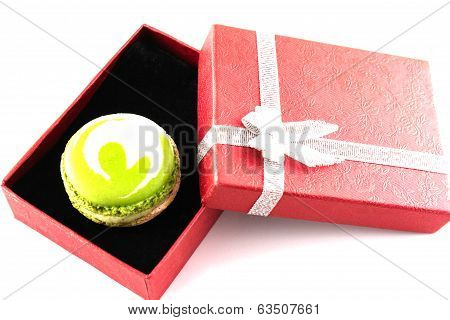 Colorful macaroons isolated on white background