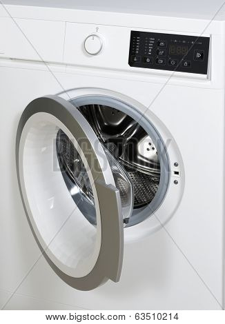 Datail of washing machine. 