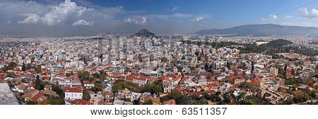 Panoramic View Of The City Of Athens, Greece