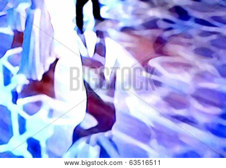 Ballroom dance floor abstract eight digital painting