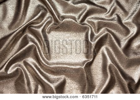 Beautiful Brilliant Silk Wavy Bronze And Gold Fabric