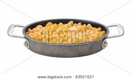 Macaroni And Cheese In A Oval Pan
