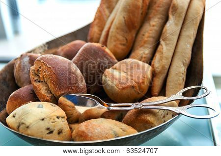 Baked Roll Bread In The Plate