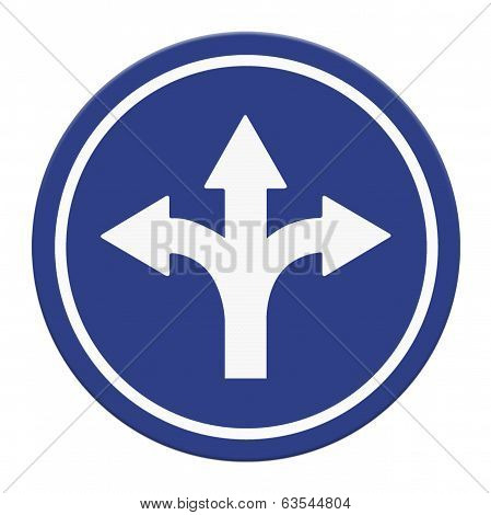 Fork in a road sign