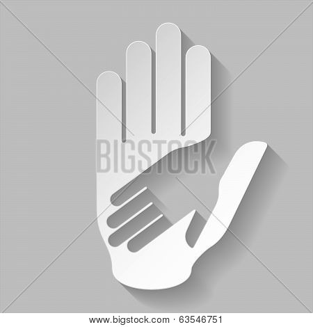 Paper helping hand