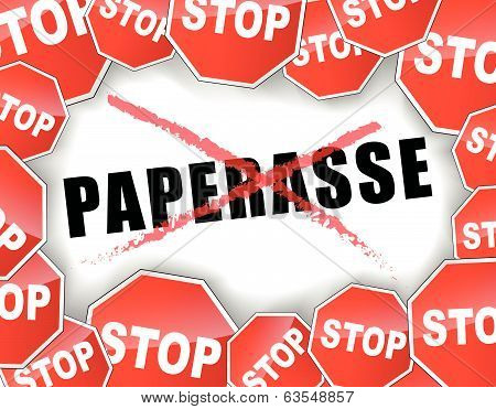 Stop Paperwork French Illustration