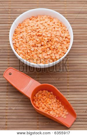 Dish Of Red Split Lentils