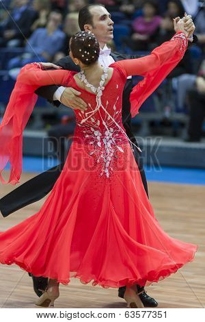 Minsk-belarus, March, 16: Seleznev Andrey - Inna Selezneva Perform Senior Standard European Program