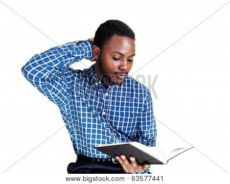 Black Reading A Book.