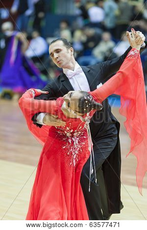 Minsk-belarus, March, 16: Seleznev Andrey - Inna Selezneva Perform Senior Standard European Program