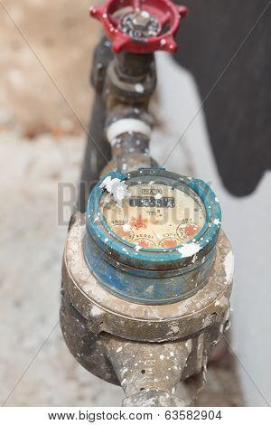Meter Of The Water And Metal Pipes , Format Thailand