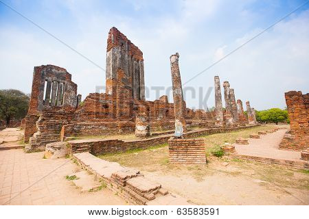 View Of Wat Phra Si Sanphet In Ayutthaya Thailand