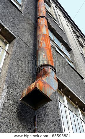 Old Drainpipe Of An Unusual Form