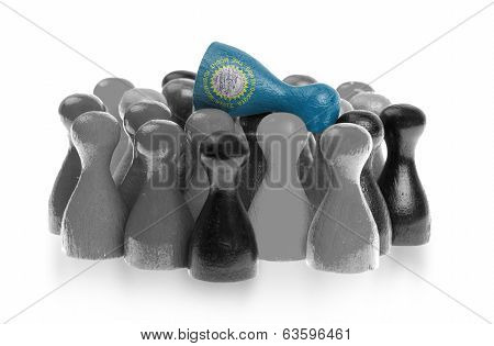 One Unique Pawn On Top Of Common Pawns