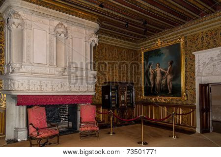 Inside Chamber In Chenonceau Chateau