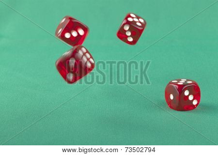 Bouncing Red Dice