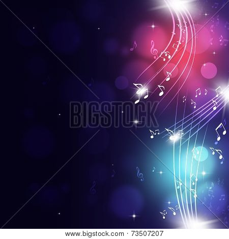 Muisc Notes Multicolor Background