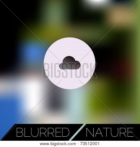 Abstract blurred UI concept with entertainment icons