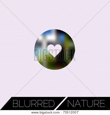 Abstract blurred UI concept with entertainment icons