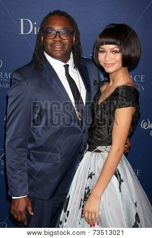 LOS ANGELES - OCT 8:  Kazembe Ajamu Coleman, Zendaya Coleman at the Princess Grace Foundation Gala 2014 at Beverly Wilshire Hotel on October 8, 2014 in Beverly Hills, CA