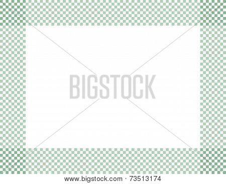 Light Green And White Checkered Frame
