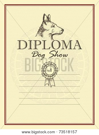 Vector Awards of dog show.