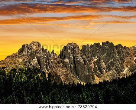 Mt Latemar in the sunset