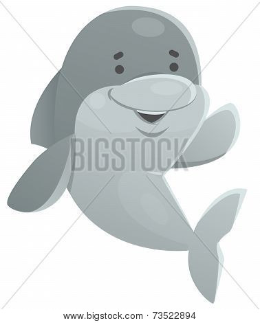 Happy Dolphin Waving