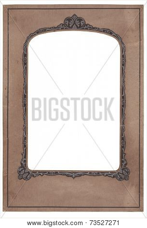 vintage stained old art deco studio photo frame