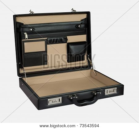 Black briefcase