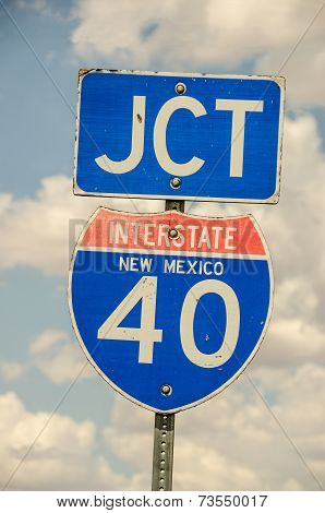 Junction Sign For I-40