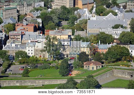 Old Quebec City aerial view, Canada