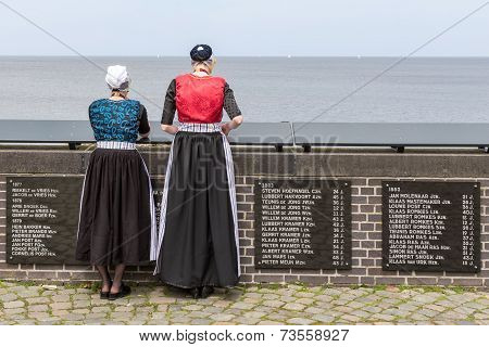 Two Traditional Dressed Women From Urk