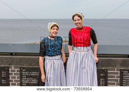 Two Traditional Dressed Women From Urk