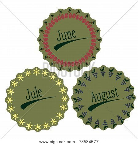 the months of summer