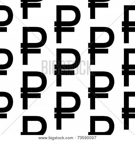 Ruble Symbol Seamless Pattern