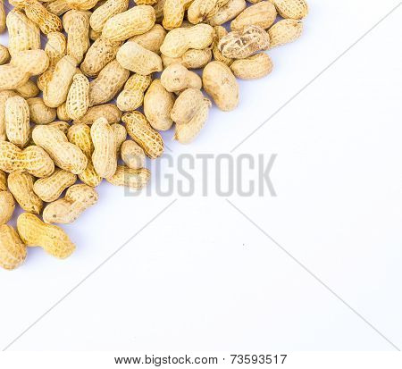 Peanuts On White Background