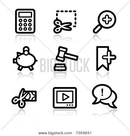 Shopping contorno nero set 3 web icone V2