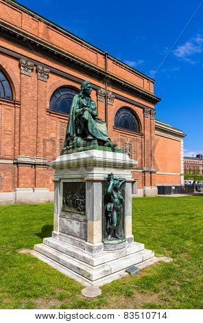 Statue Of Asmus Jacob Carstens In Copenhagen, Denmark