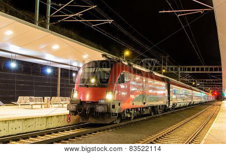 Austrian High-speed Train At Feldkirch Station