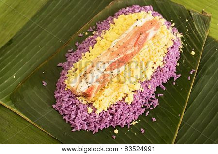 Preparation Of Vietnamese Pork Rice Cake Wrapped In Banana Leaves, Traditional Tet Meal