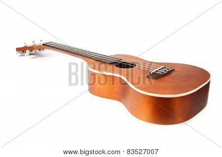 Ukulele Hawaiian Guitar Isolated On White Background