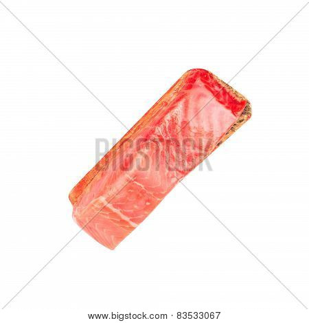 Piece Of Red Fish Fillet Isolated On White