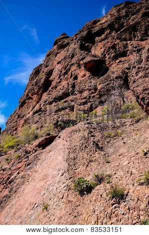 Volcanic Rock Basaltic Formation in Gran Canaria