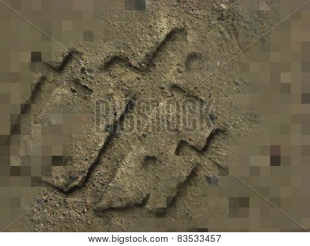 Crosses Carved In The Sand