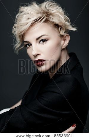 portrait of a beautiful woman with clean skin