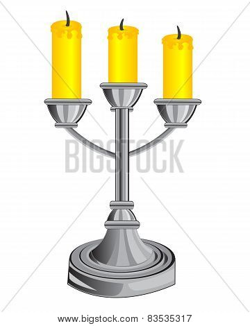 Candlestick on three candles