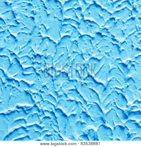 Background of the blue cement wall is plaster rough style